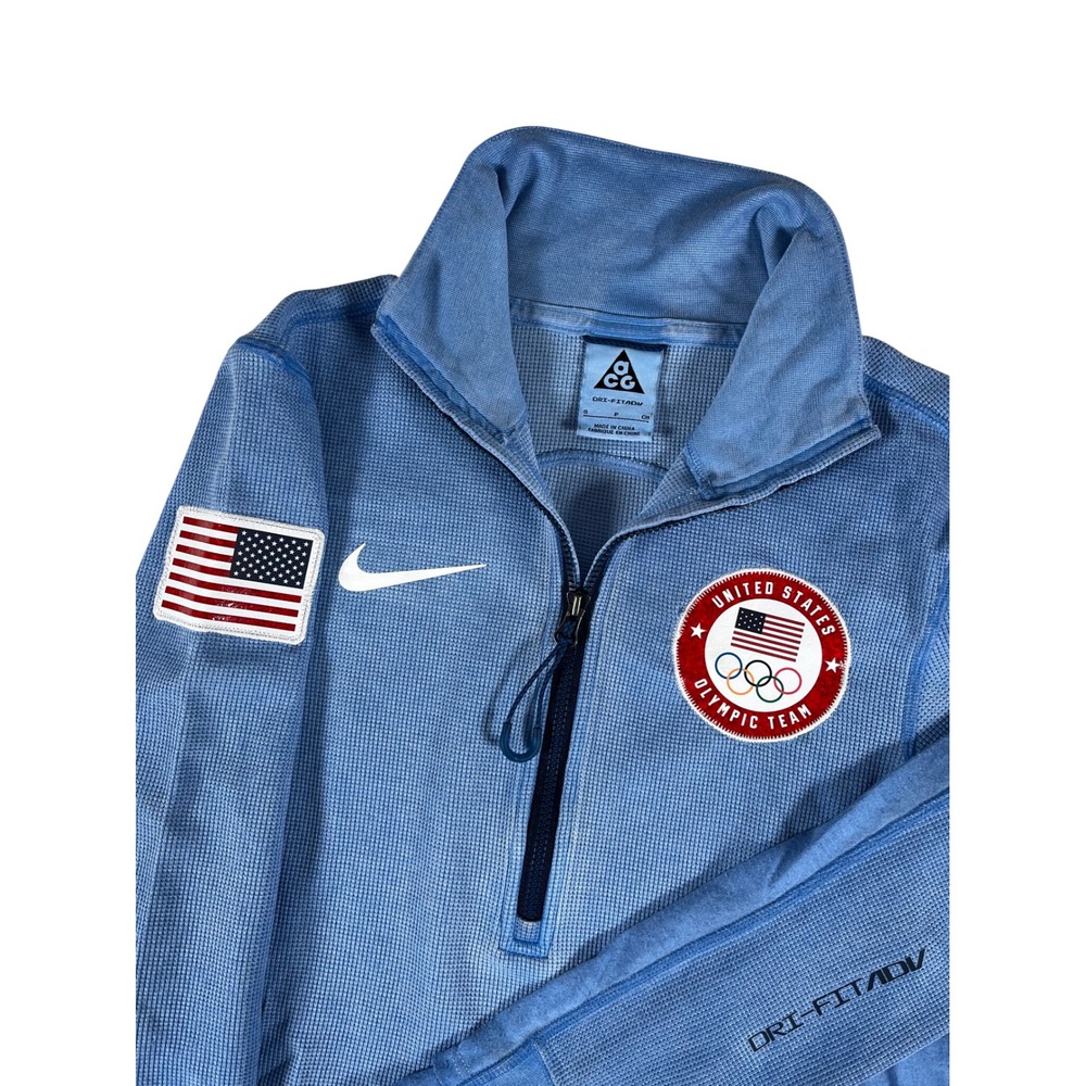 Nike ACG Dri-FIT ADV Team USA Olympic Quarter Zip Pullover Blue DH1589-476 Small